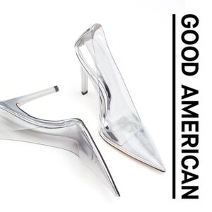 GOOD AMERICAN- Cinder-F*cking Rella Glass Pumps - Glass 002 - Size 6 -
